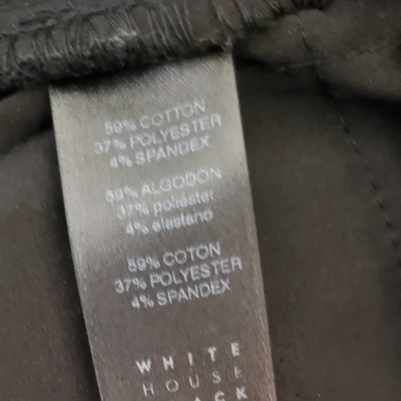 White House Black Market Womens Slim Ankle Jaquard Textured Black Pants Size 2L - Picture 4 of 8